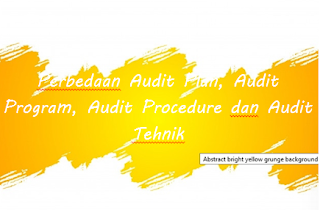 Perbedaan Audit Plan, Audit Program, Audit Procedure dan Audit Tehnik