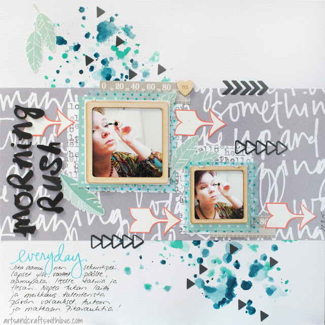 Scrapbooking layout using CSI #157: Everyday morning rush