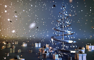 glittering gifts Happy Christmas Wallpaper