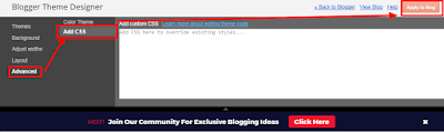 How to add css in blogger or blogspot blogs