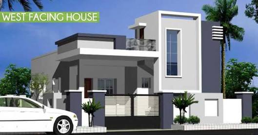 Parbhani Home  Expert West  Facing  House  Elevation 