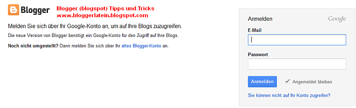 Blogger Blogspot nicht öffentlich machen