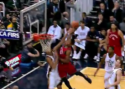 DeMar DeRozan dunks on Rudy Gobert