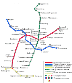 Карта Ташкентского метрополитена