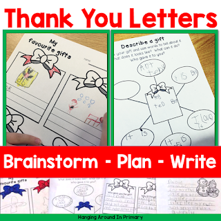 Instill an attitude of gratitude in your students by teaching them how to plan and write a thank you letter for a Christmas gift they received.  This unit has everything you need from graphic organizers to writing paper.