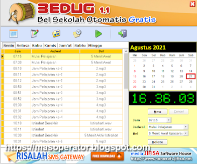 Download Aplikasi Bel Sekolah Otomatis Bedug Versi 1.1 Gratis