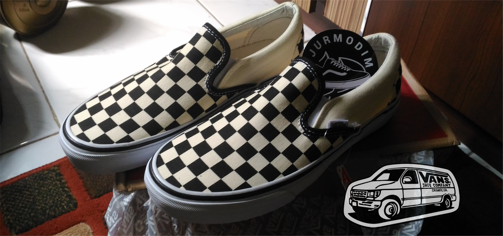 Vans Slip on Checkerboard Black / White (Classic Core 