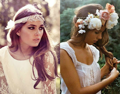 Boho bridal hair