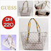 GUESS Tote (White & Black)