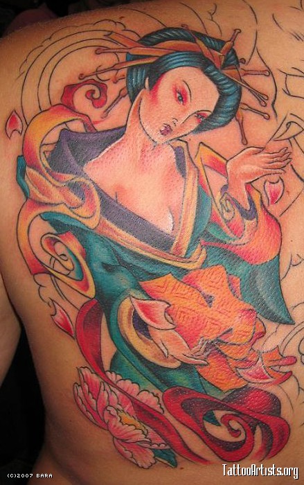 The Geisha Tattoo was done 6 art japanese girl tattoos , japanese tattoo 