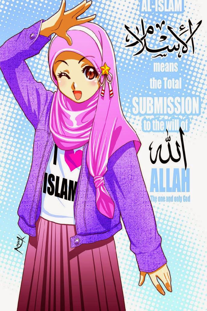 Gambar Kartun Cantik Islami