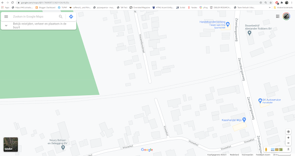 Schermafbeelding Googe Maps, Vossenbosstraat Berghem (kaart)