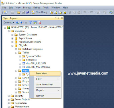 Cara Membuat Table View Pada SQL Server | Tutorial SQL Server