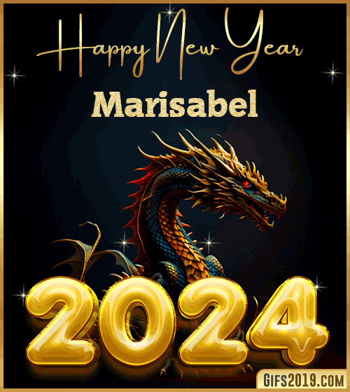 Happy New Year 2024 gif wishes Marisabel