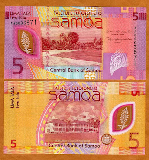 S14 SAMOA 5 TALA POLYMER ISSUE UNC 2023 (P-W47)