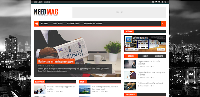 Need Mag Free Version Theme Download for Blogger Ultimate Ads Ran Simple And Clean 2023