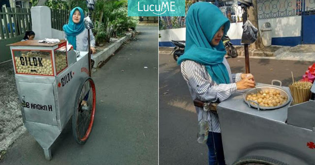 Penjual Cilok Cantik di Tebet Ini Viral di Media Sosial, Jomblo Merapat!