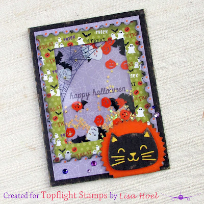 Lisa Hoel for Topflight Stamps - Halloween shaker card