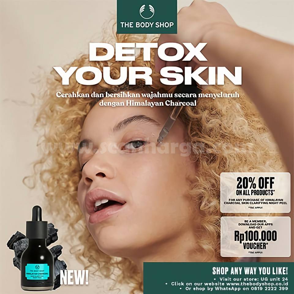 The Body Shop Promo New Himalayan Charcoal Detox Diskon 20%