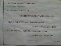 rentree universitaire a constantine medecine