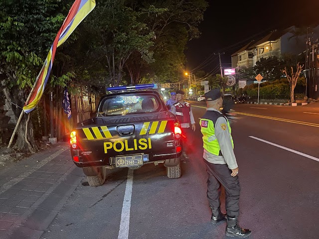Antisipasi Aksi Kejahatan Polsek Denpasar Barat Optimalkan Bluelight Patrol 
