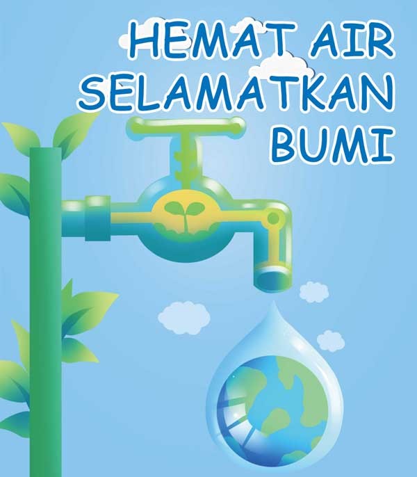 Gambar Poster  Hemat  Energi Air  Besar