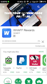 Tunggu Proses Download Whaff Rewards Sampai Selesai