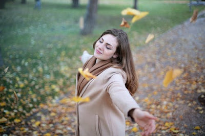 woman enjoying weather