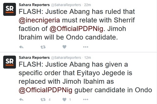 BREAKING News: Court Replaces Jegede with Jimoh Ibahim as Official PDP Candidate in Ondo
