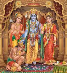 Rama blessing Hanuman