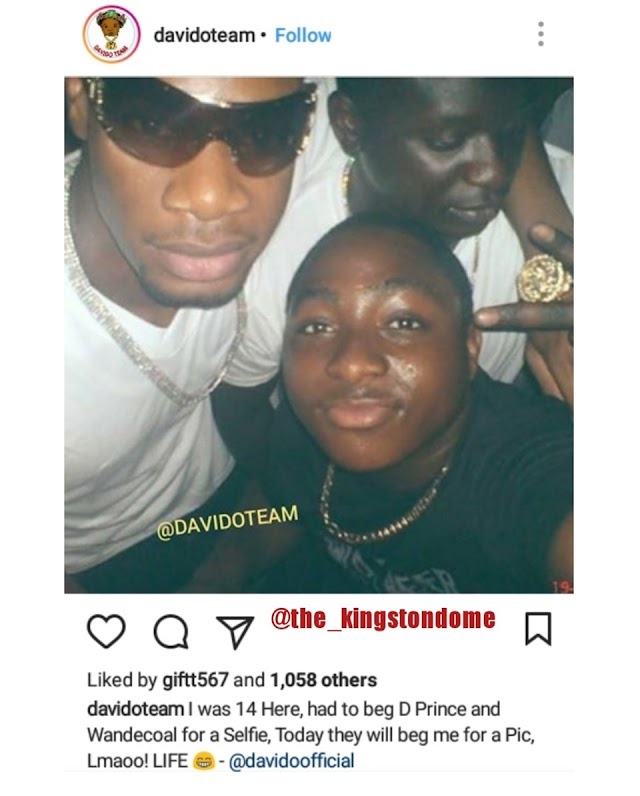 I BEGGED D- PRINCE AND WANDECOAL FOR A SELFIE WHEN I WAS 14 "NOW THEY WILL BEG ME FOR ONE - DAVIDOTEAM