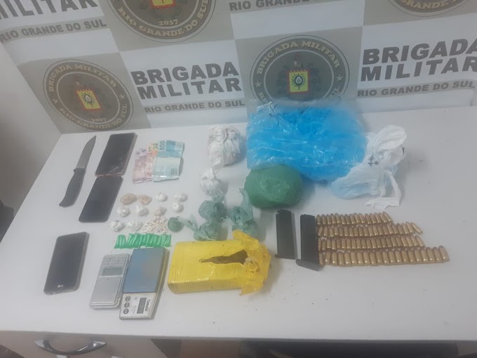 VÍDEO | BM prende dupla com drogas e munições em Gravataí