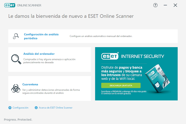 Inicio Eset Escaner Online