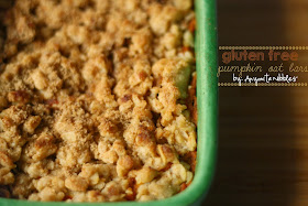 Gluten Free Pumpkin Oat Bars with Rolled Oat Topping from Anyonita-Nibbles.co.uk