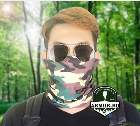 Bandana camuflaj woodland