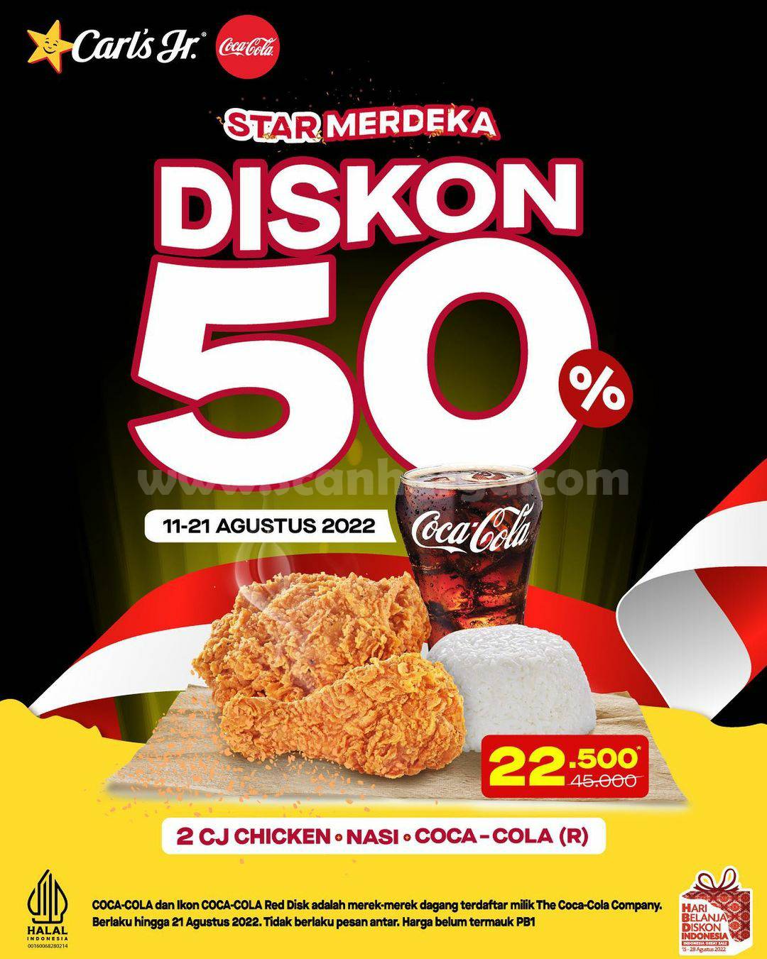 CARLS JR Promo STAR MERDEKA Diskon CJ hingga 50%