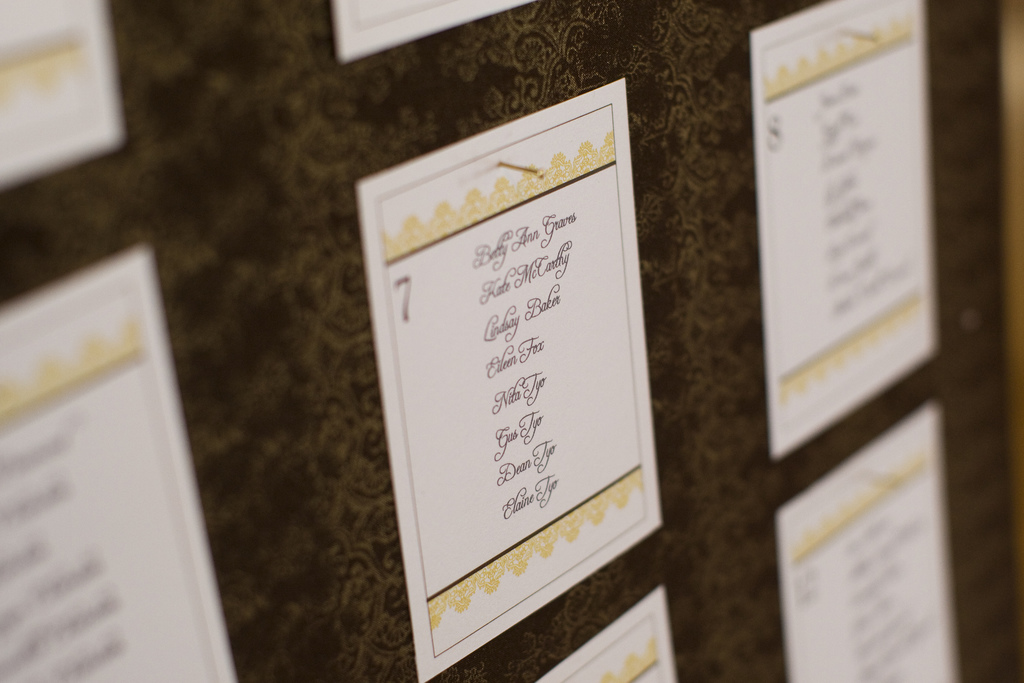 seating chart wedding