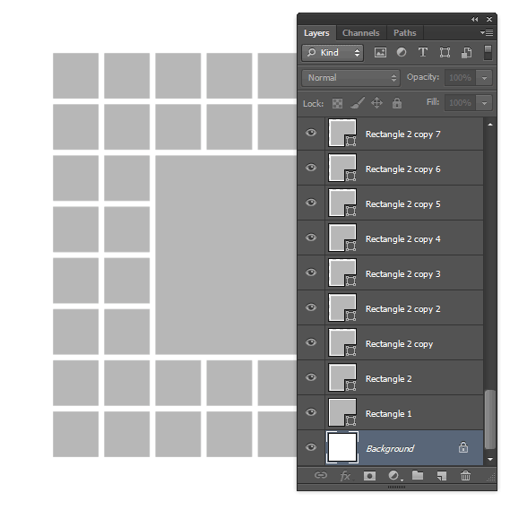 Draw another rectangle shape or by duplicating existing rectangle shape using Ctrl+J and then repositioning it using Free Transform.