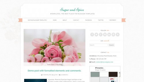 Sugar and Spice Blogger Template