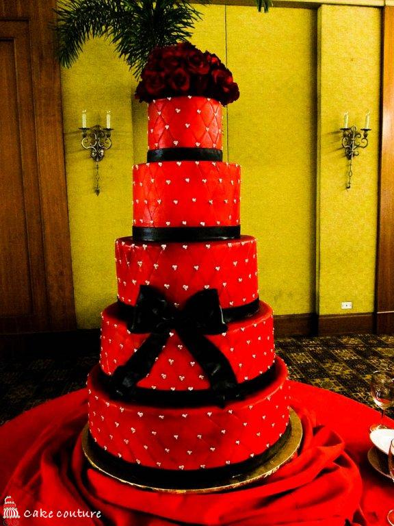 Red and Black Wedding Cakes