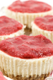 Mini raw rhubarb cakes realy close up shot