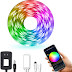 DAYBETTER LED Strip Lights, Smart LED Lights 16.4ft Waterproof 5050 RGB Color Changing Controlled by Phone APP, Sync to Music, WiFi LED Strips Work with Alexa, Google Assistant for Bedroom