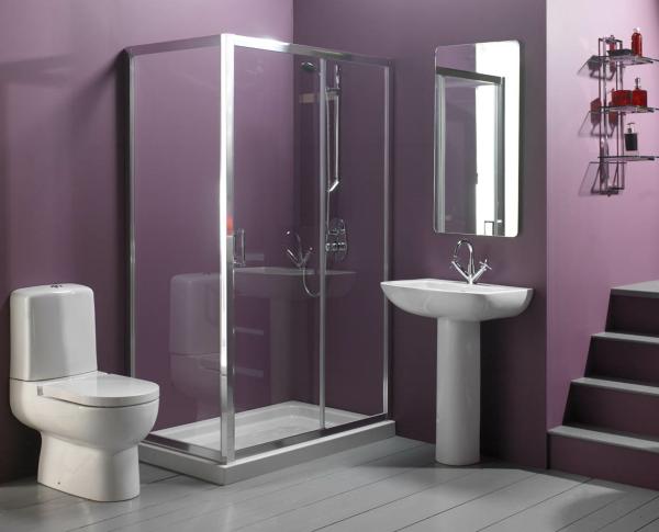 Eggplant Purple Bathroom remodeling photo