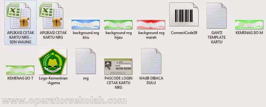 isi file folder aplikasi cetak kartu NRG