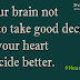 Heart Vs. Brain Quotes with Wallpaper