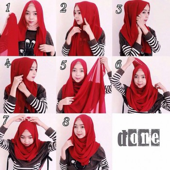 tutorial jilbab cantik style 2