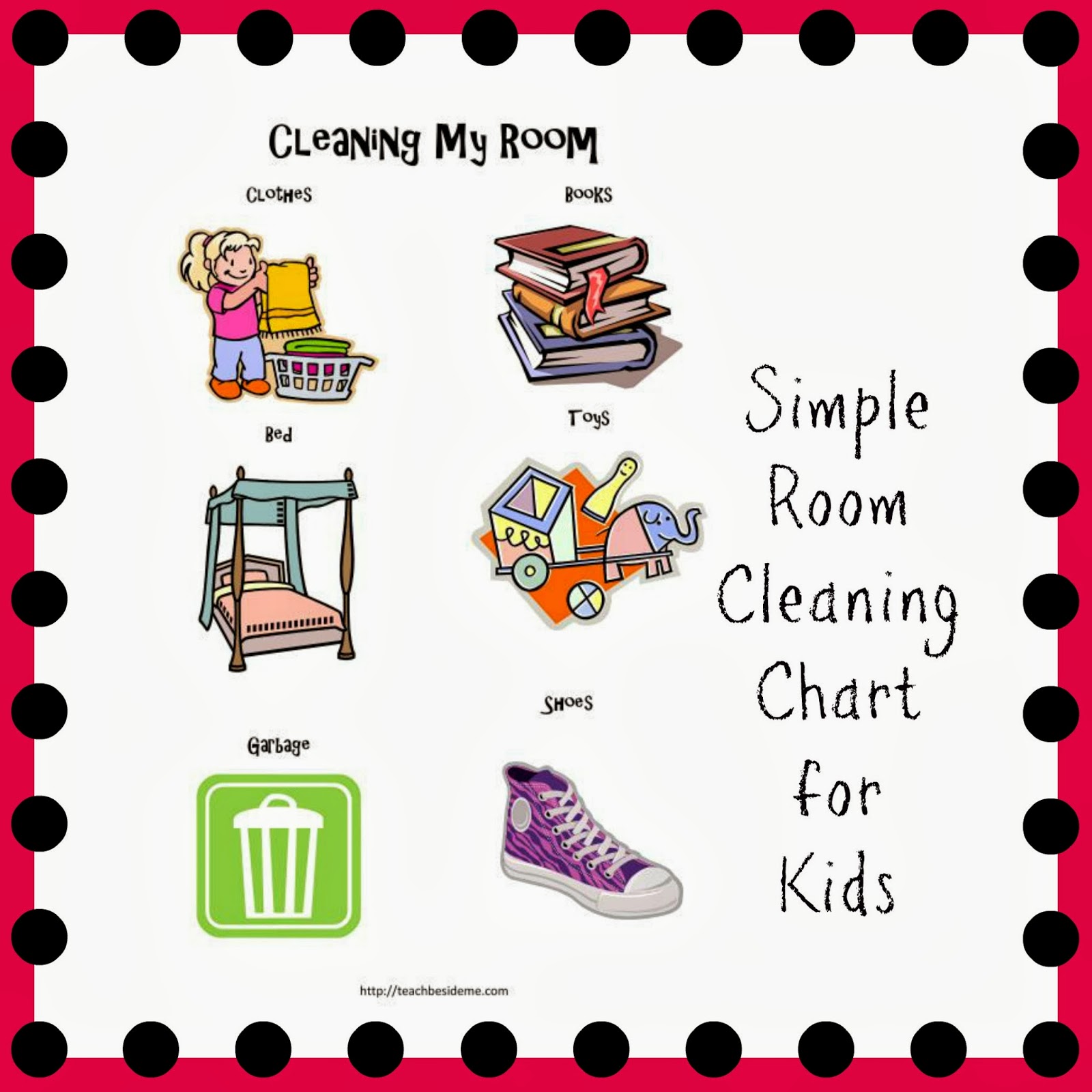 Room Cleaning Chart for Toddlers and Preschoolers - Teach ...