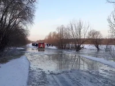 Flussüberlauf Oka bei Moskau