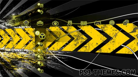 ps3 themes download. Black and Yellow PS3 Theme