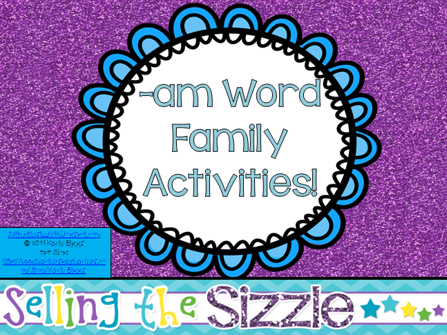 http://www.teacherspayteachers.com/Product/-am-Word-Family-Activities-1189484